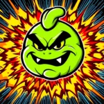 Bold Angry Pepe Coin action scene with meme character and explosive crypto graphics